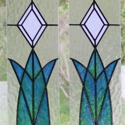diamond blue custom leadlight design llw