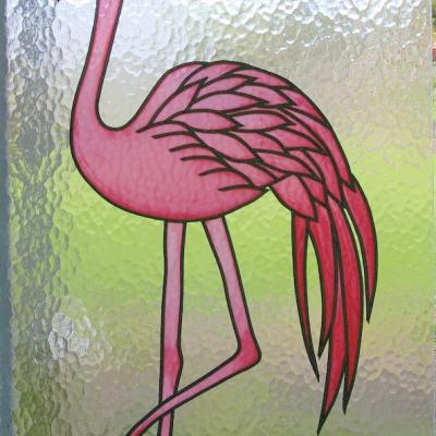 pink flamingo custom leadlight llw