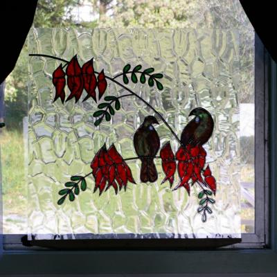 red kakabeak with native birds panel one llw