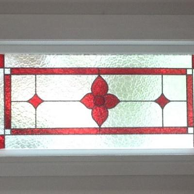 installed custom red arabian leadlight llw