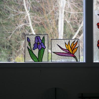 collection of small leadlights nature 4 llw
