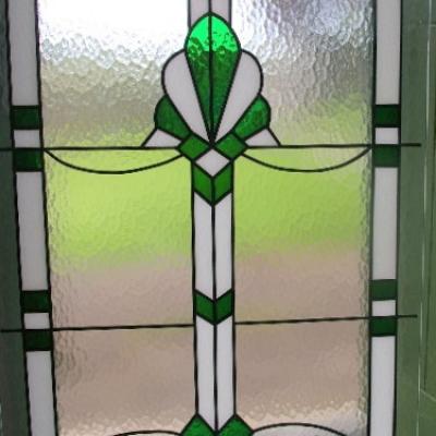 a custom green traditional leadlight llw